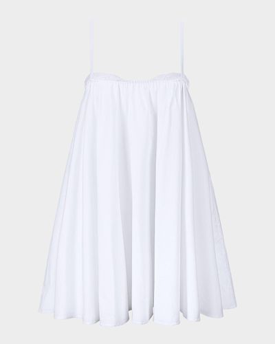 STAUD Cecily Stretch-Cotton Babydoll Mini Dress