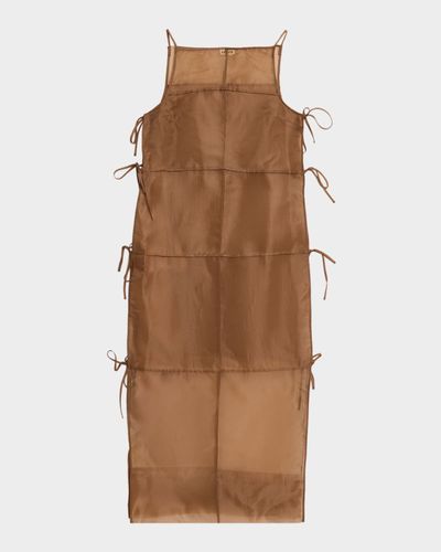 STAUD Chandler Paneled Sheer Maxi Dress