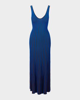 STAUD Claretta Rib-Knit Maxi Dress