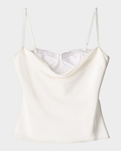 STAUD Evangeline Silk Bra Top