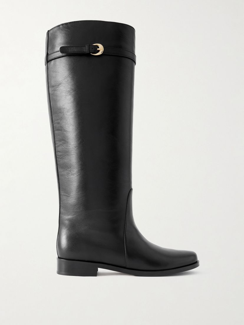STAUD Harlow leather knee boots