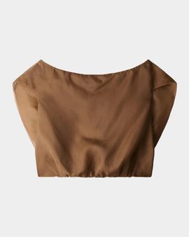 STAUD Larissa Sheer Off-Shoulder Top