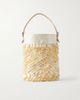STAUD Lila mini leather-trimmed paillette-embellished twill bucket bag - 1