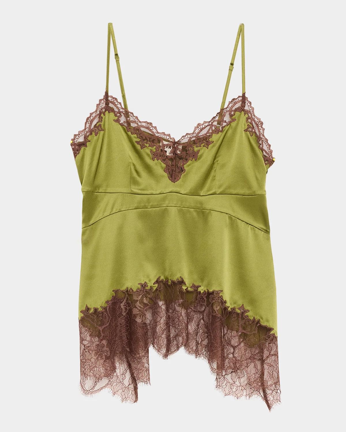 STAUD Lina Silk Tank Top