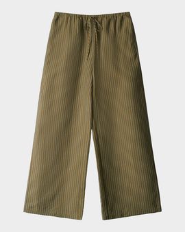 STAUD Mateo Striped Linen Wide-Leg Pants