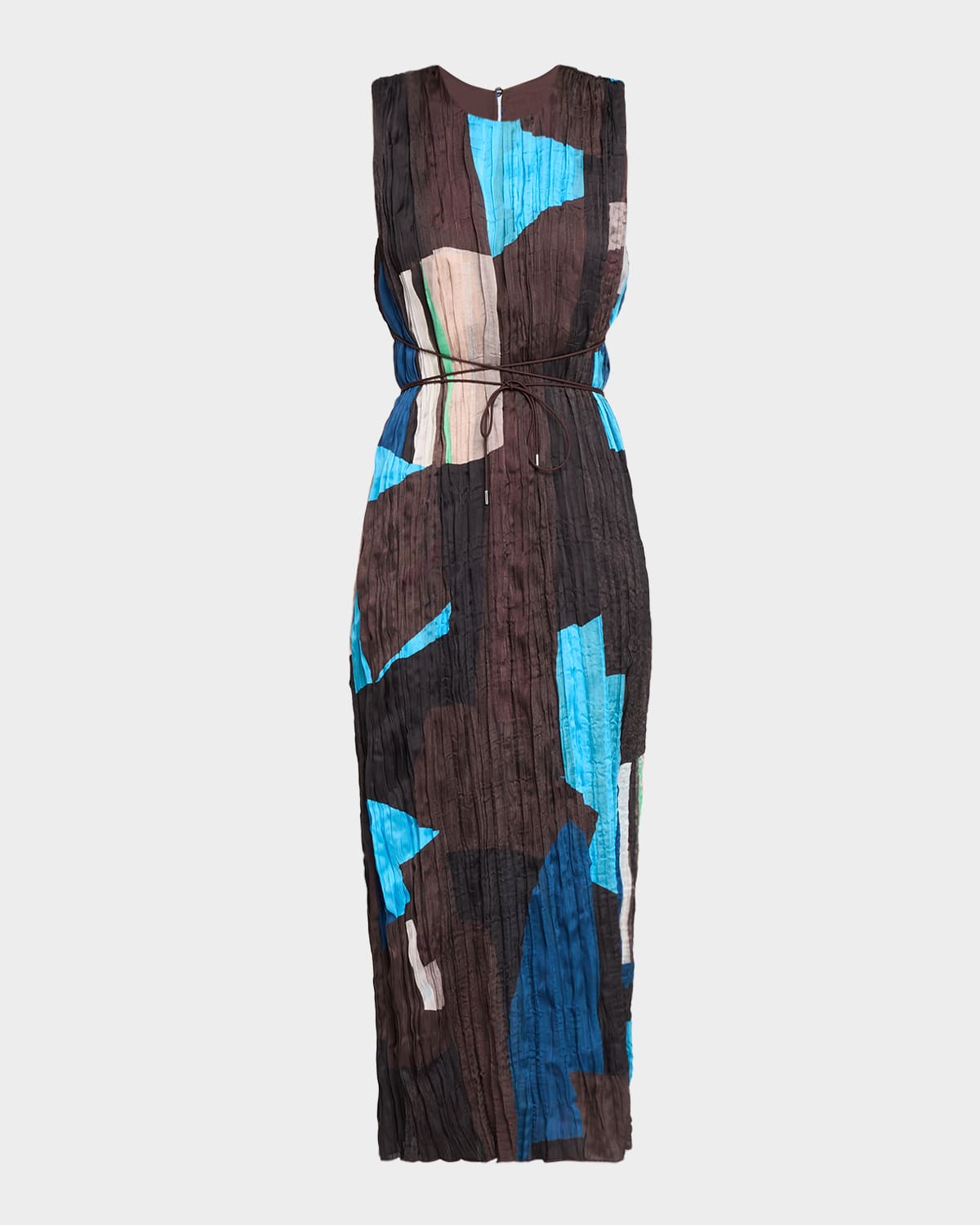STAUD Mizu Plisse Midi Dress