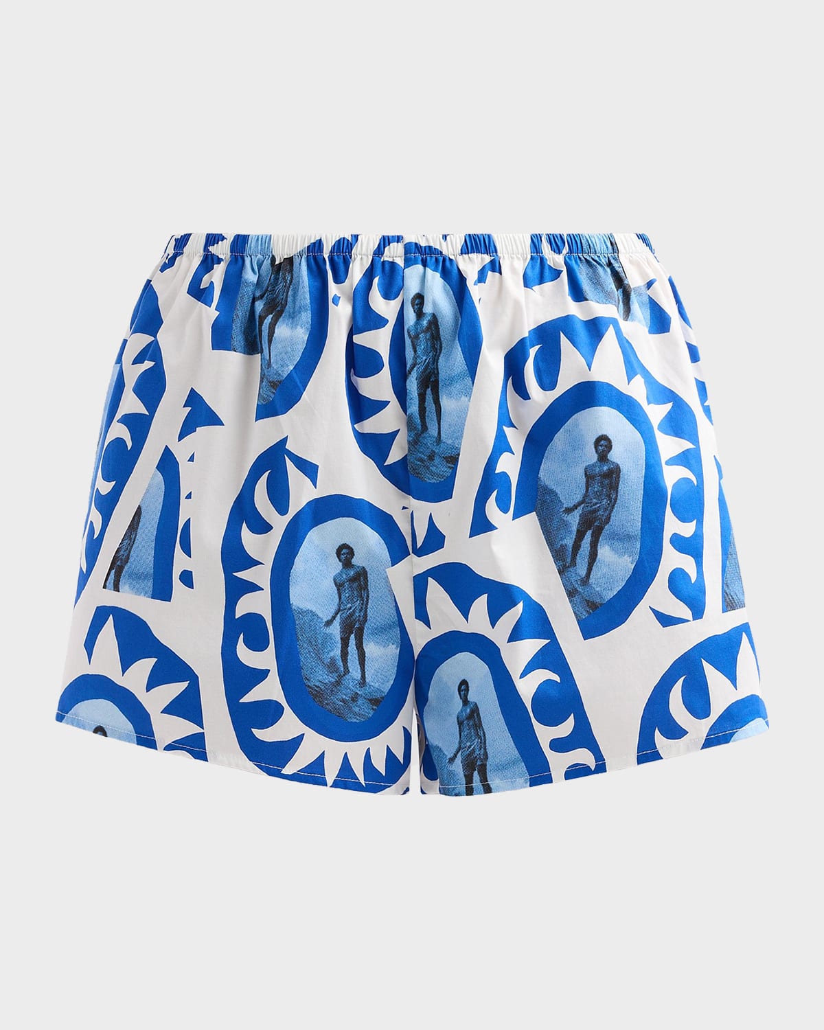 STAUD Paddle Printed Cotton Shorts