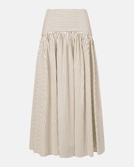 STAUD Procida Striped Maxi Skirt