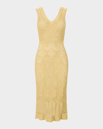 STAUD Roan Pointelle-Knit Maxi Dress