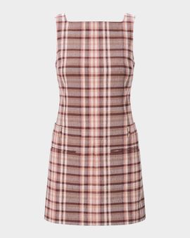 STAUD Shea Plaid Mini Dress