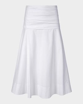 STAUD Sol Ruched Midi Skirt