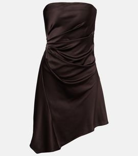 Staud Staud Adriana asymmetric silk-blend minidress
