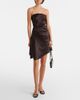 Staud Staud Adriana asymmetric silk-blend minidress - 2