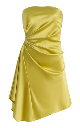 STAUD STAUD Adriana Draped SilkBlend Mini Dress
