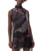 STAUD STAUD Albee Butterfly Mini Dress Butterfly Fuchsia - 1