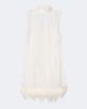Staud Staud Albee feather-trimmed silk minidress - 1