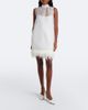Staud Staud Albee feather-trimmed silk minidress - 2