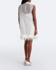 Staud Staud Albee feather-trimmed silk minidress - 5