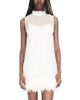 Staud Staud Albee Feather Trim Mini Dress - 1
