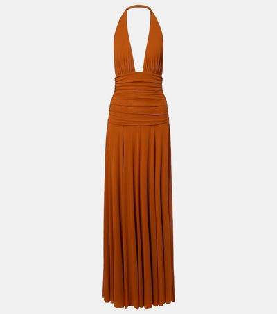 Staud Staud Alessandra halterneck maxi dress