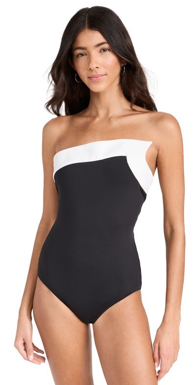 STAUD STAUD Alexandra One Piece Black/White XL