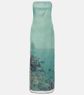 Staud Staud Amara embellished organza maxi dress