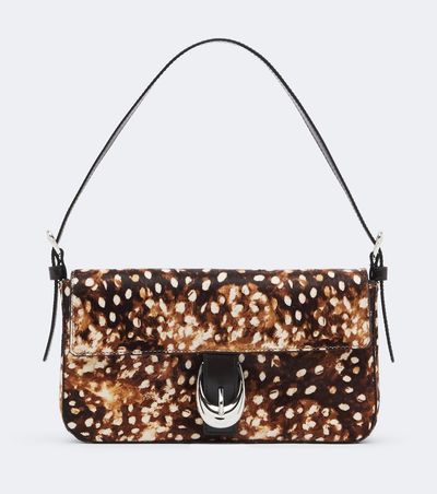 Staud Staud Animal-printed calf hair shoulder bag