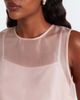 Staud Staud Avi feather-trimmed silk top - 3
