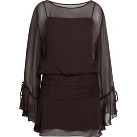 STAUD STAUD Beatrix Long Sleeve Ruched Waist Dress
