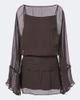 Staud Staud Beatrix ruched chiffon minidress - 1