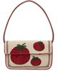 Staud Staud Beige & Red Tommy Beaded Bag - 1