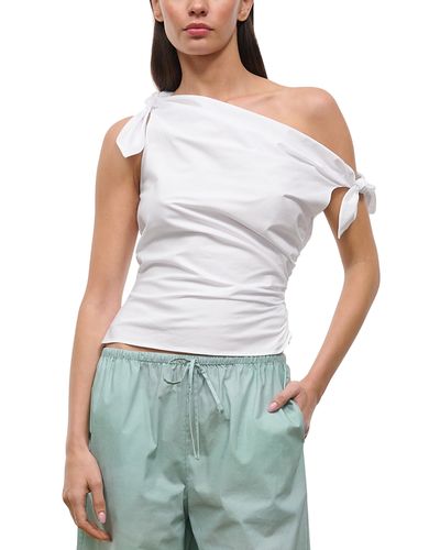 Staud Staud Bellaria Cotton Off Shoulder Top
