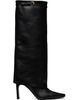Staud Staud Black Wally Foldover High Heel Boots - 1