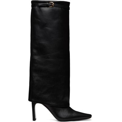 Staud Staud Black Wally Foldover High Heel Boots
