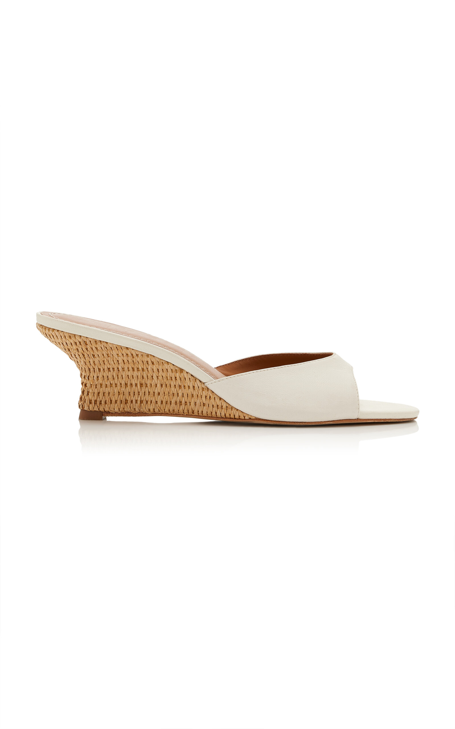 STAUD STAUD Brigitte Leather Wedge Sandals