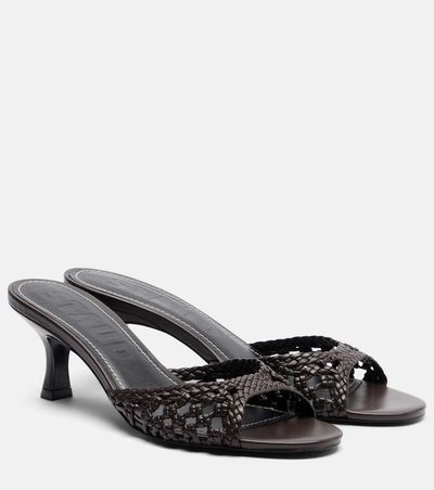 Staud Staud Brigitte woven leather mules