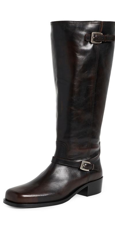STAUD STAUD Brooklyn Flat Boots Espresso