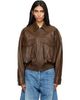Staud Staud Brown Eugene Leather Jacket - 1