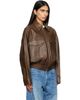 Staud Staud Brown Eugene Leather Jacket - 2