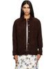 Staud Staud Brown Josette Suede Shirt - 1
