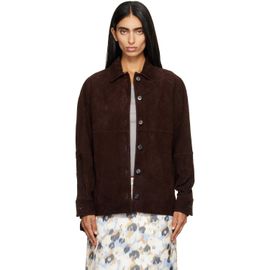 Staud Staud Brown Josette Suede Shirt