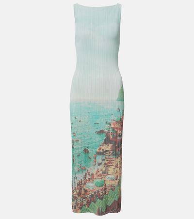 Staud Staud Bryn printed plissÃ© midi dress