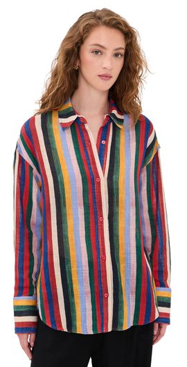 STAUD STAUD Colton Shirt Artist Stripe