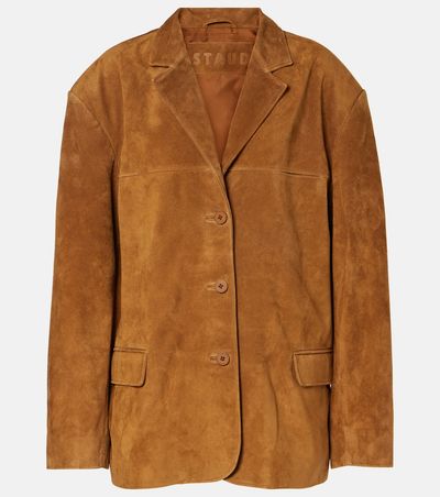 Staud Staud Corrine single-breasted suede jacket
