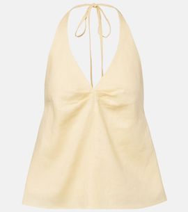 Staud Staud Corso halterneck linen top