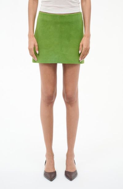 STAUD STAUD Crest Suede Miniskirt