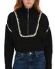 STAUD STAUD Cropped Hampton Sweater Black - 1