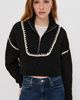 STAUD STAUD Cropped Hampton Sweater Black - 2