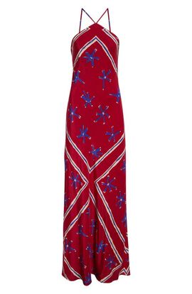 STAUD STAUD Cubism Halter Maxi Dress