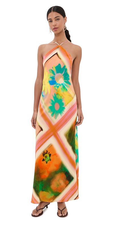 STAUD STAUD Cubism Maxi Dress Superbloom Scarf
